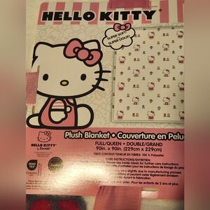 Hello Kitty Queen Blanket 90 x 90 Tulips & Mushrooms Spring Throw